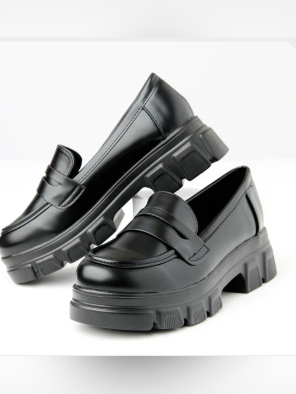 Lady GoDiva Black Oxford Loafers